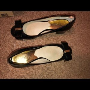 Patent leather pumps